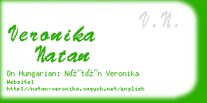 veronika natan business card